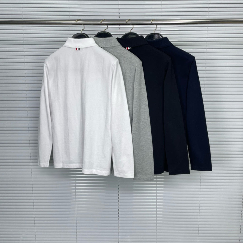 Lapel long-sleeved T-shirt | Thom Browne