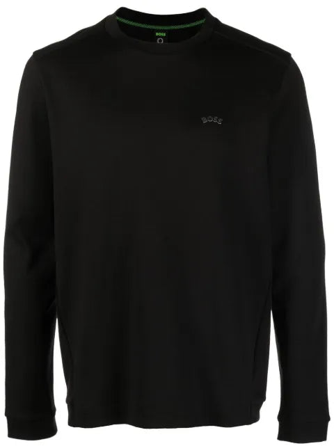 BOSS Salbo Curved logo-print sweatshirt
