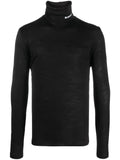 Jil Sander logo-print roll-neck jumper