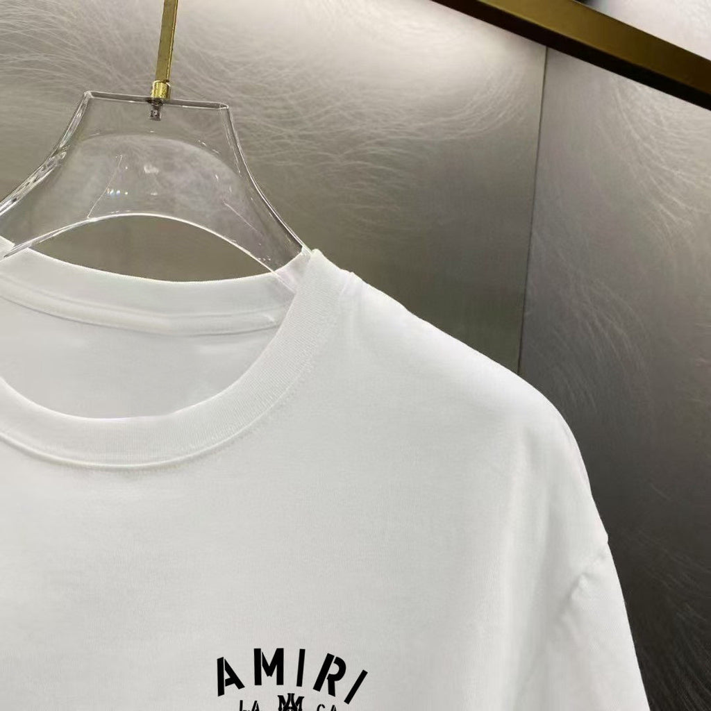 Amiri Arts District Text Chest Graphic Crew‑Neck Short‑Sleeve T‑Shirt