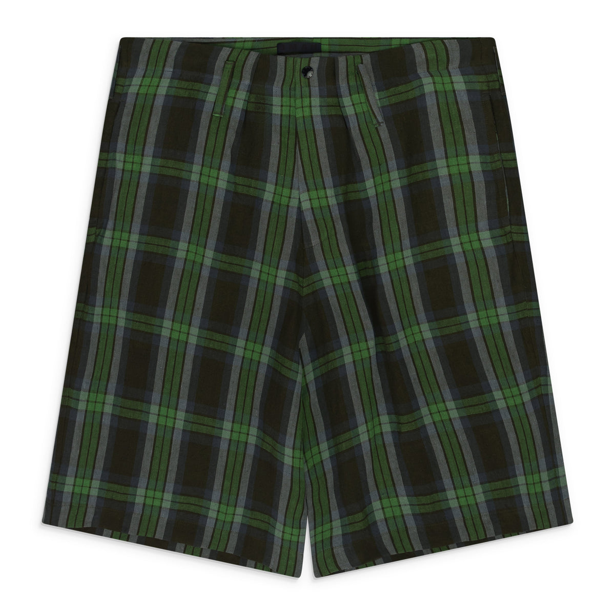 Green Linen Deck Shorts