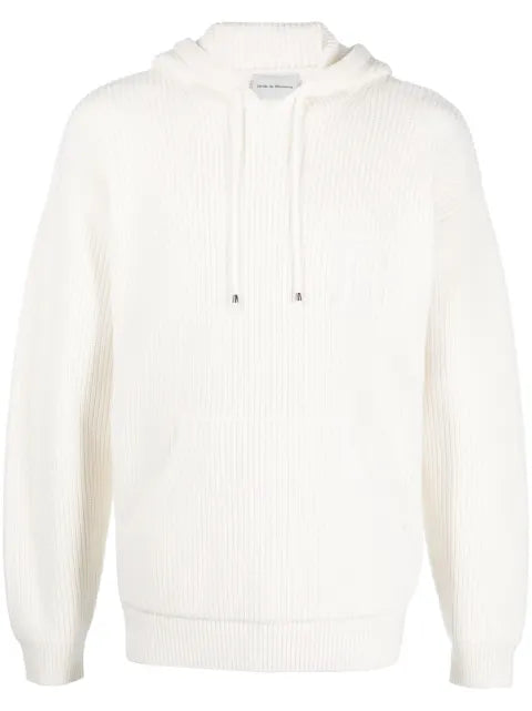 Drôle De Monsieur logo-embroidered waffle-knit hoodie