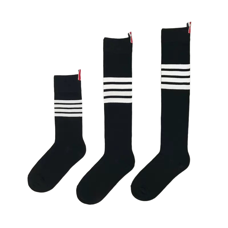 Classic 4-bar cotton socks