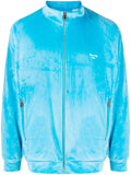 TEAM WANG design brushed-finish zip-up jacket