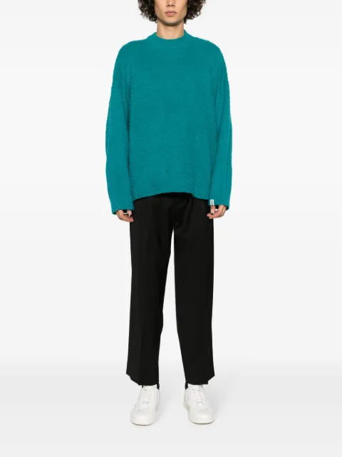 Bonsai crew-neck logo tag jumper