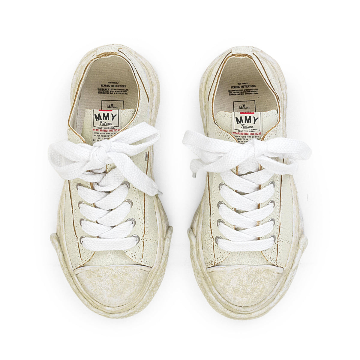 NIB MMY PETERSON LOW CRACKING WHITE LOW-TOP SNEAKER