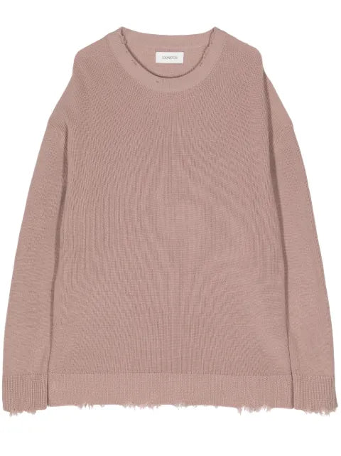 Laneus distressed cotton jumper