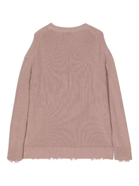 Laneus distressed cotton jumper