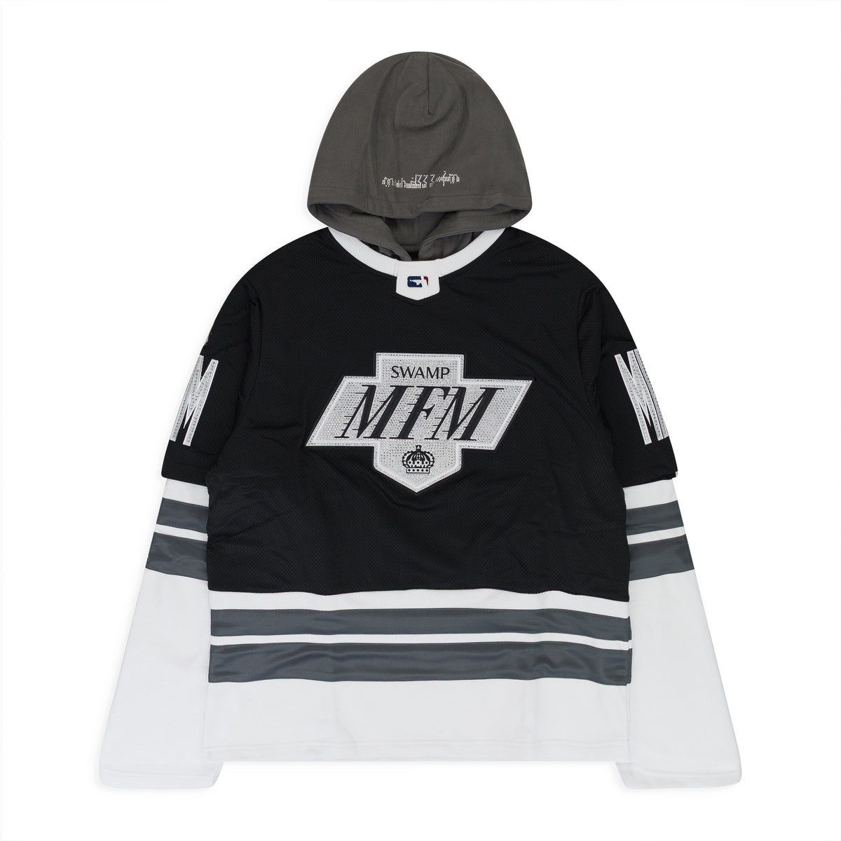 MURD333R.FM  BLACK/WHITE LA LC333 HOODIE