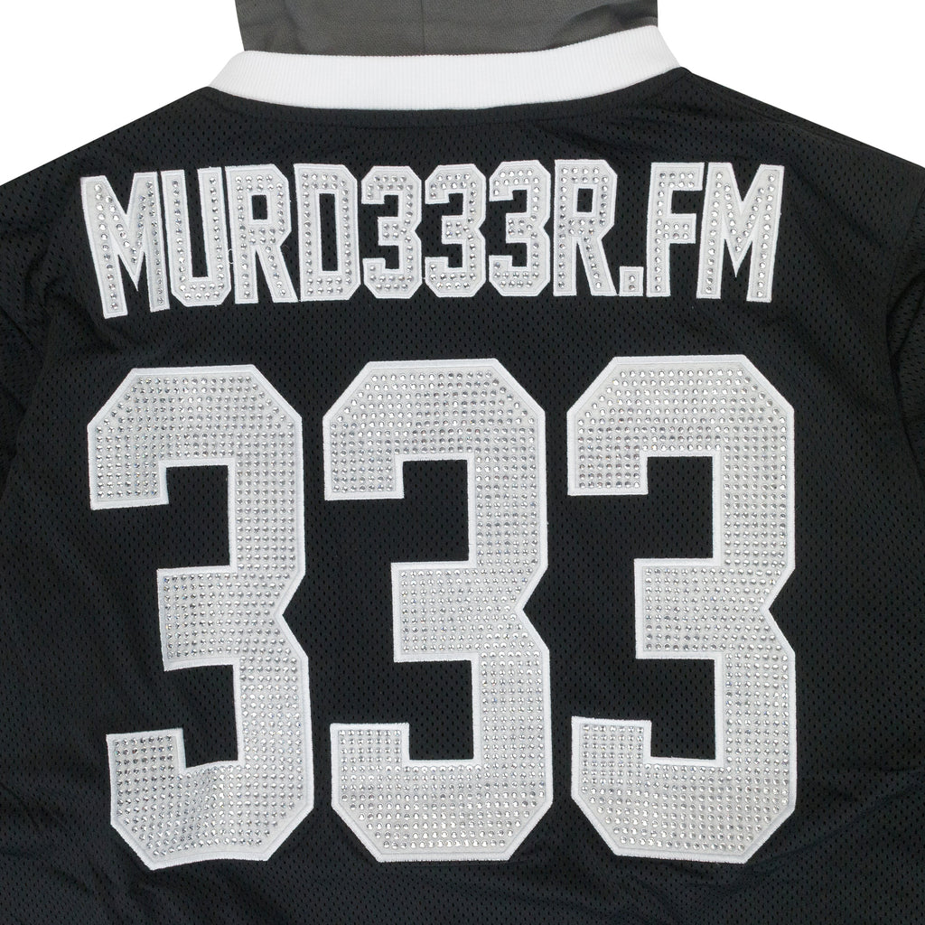 MURD333R.FM  BLACK/WHITE LA LC333 HOODIE