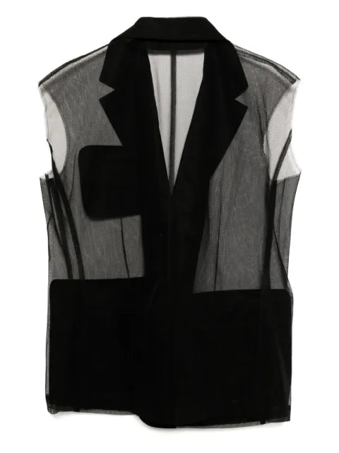 Black Comme Des Garçons sleeveless blazer