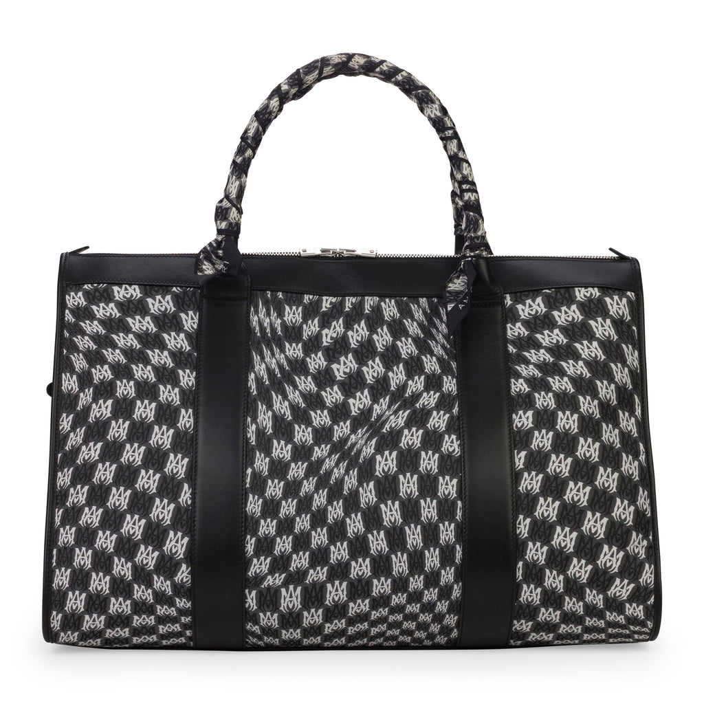 Black Wavy Houndstooth Weekender Bag