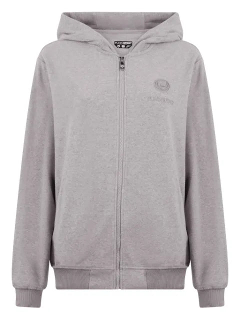 Plein Sport zip-up patch-detail hoodie