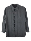 Yohji Yamamoto pleated button-fastening shirt jacket