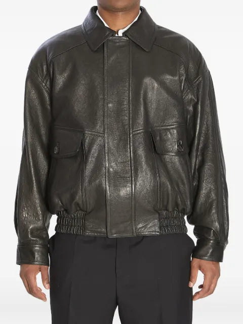 Saint Laurent jacket in bubbled lambskin