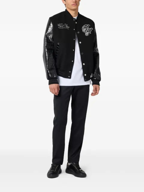 Philipp Plein black bomber jacket