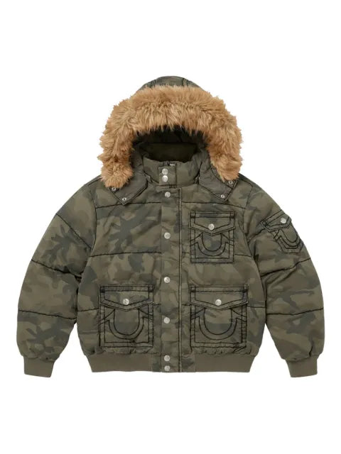 Supreme camouflage-pattern padded jacket
