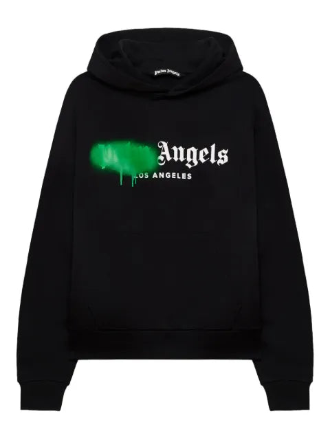 Palm Angels Spray City Los Angeles dripping logo hoodie