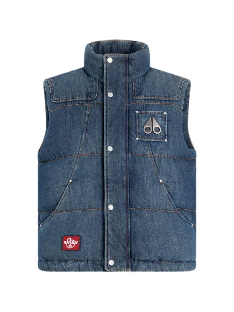 Moose Knuckles x Evisu padded logo-patch gilet