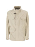 Fay detachable-hood flap-pocket jacket