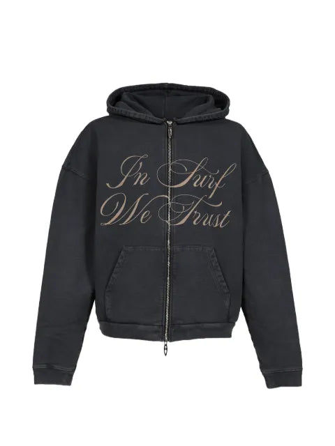 JUN/NAKAYAMA graphic-print zip-up hoodie