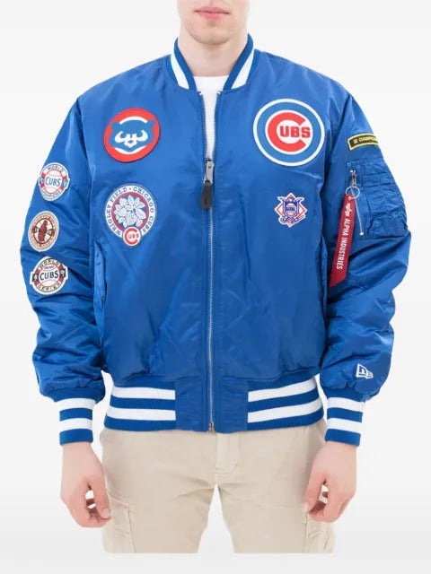 NEW ERA CAP x Alpha Industries Chicago Cubs patch-detail bomber jacket