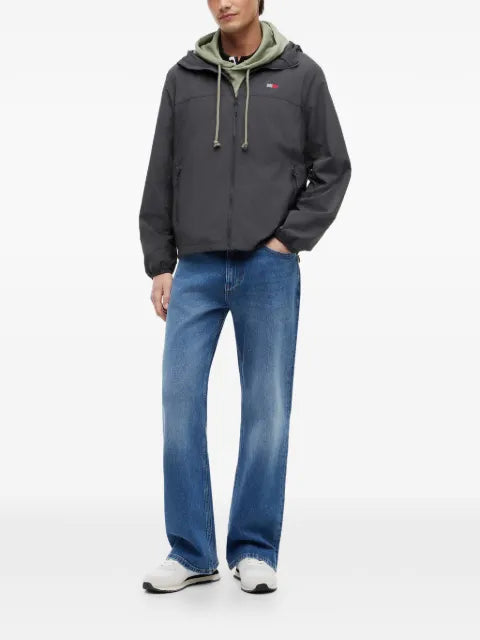 Tommy Hilfiger logo-patch hooded jacket