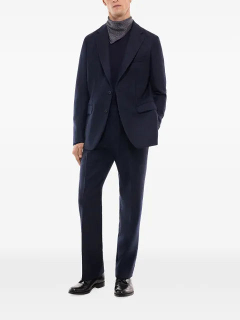 FURSAC herringbone-pattern wool blazer