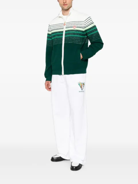 Casablanca striped zip-up cardigan