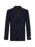 Canali twill-weave single-breasted blazer