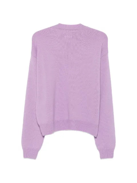 MSGM logo-embroidered crew-neck sweater