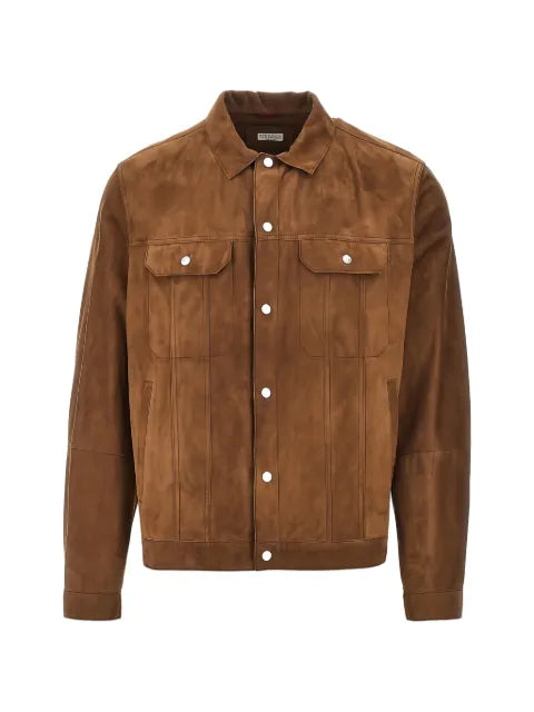 Brunello Cucinelli suede four-pocket jacket