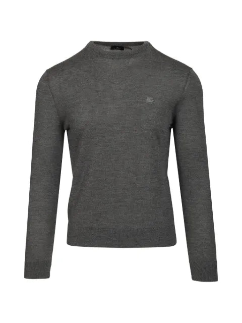 ETRO wool and silk sweater with Pegaso embroidery