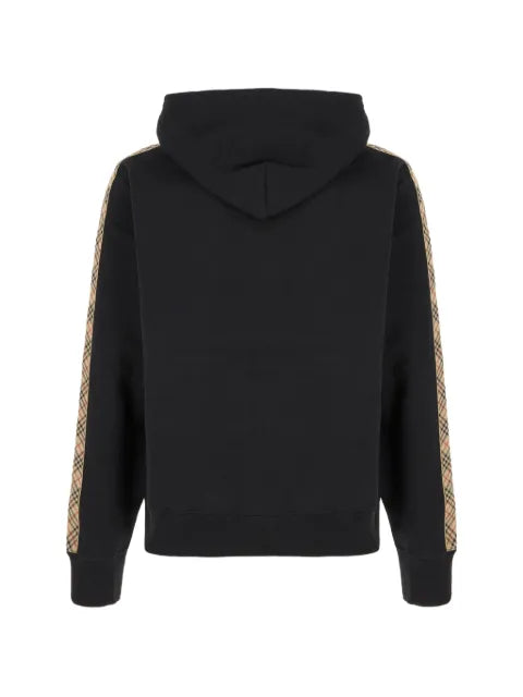 Burberry Check-stripe zip-up hoodie