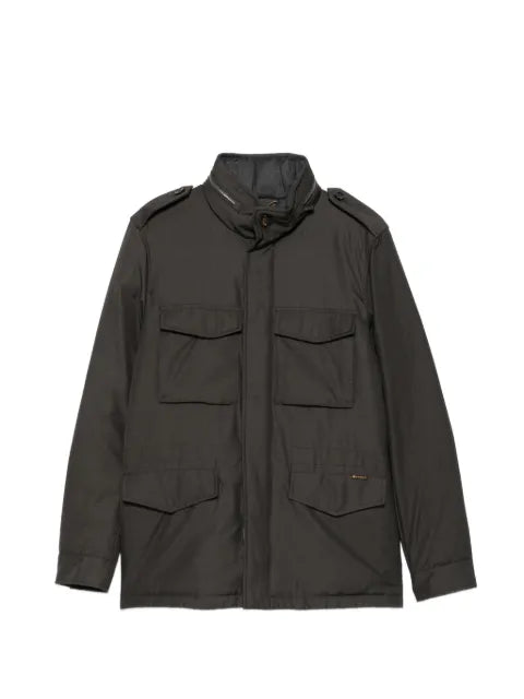 Moorer four-pocket epaulette jacket