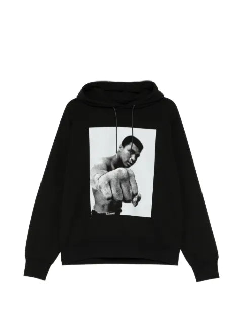 sacai graphic-print drawstring hoodie
