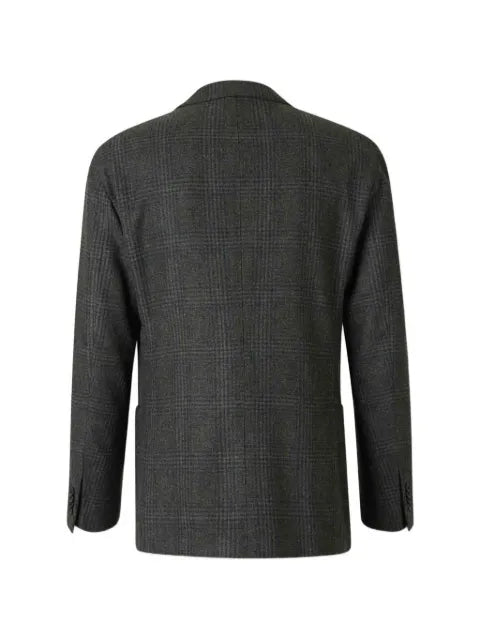 Boglioli check-pattern notched-lapel blazer