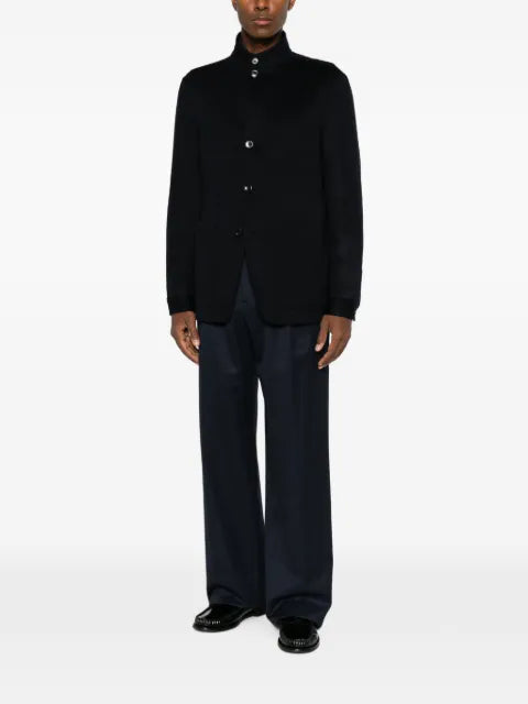 Zegna mandarin-collar patch-pocket jacket