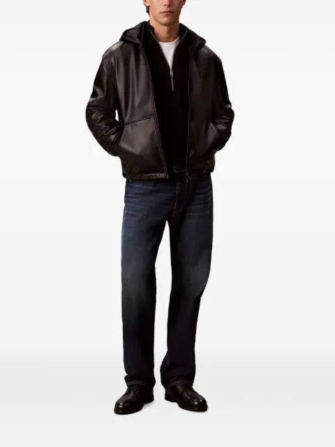 Calvin Klein quarter-zip waffle-knit sweater