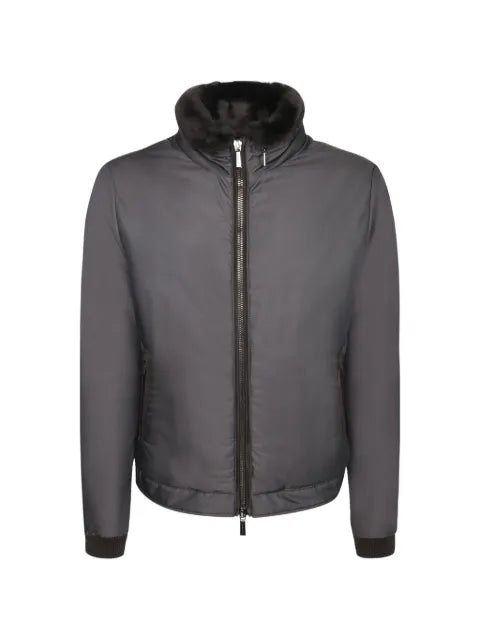 Moorer shearling-lined zip-up jacket