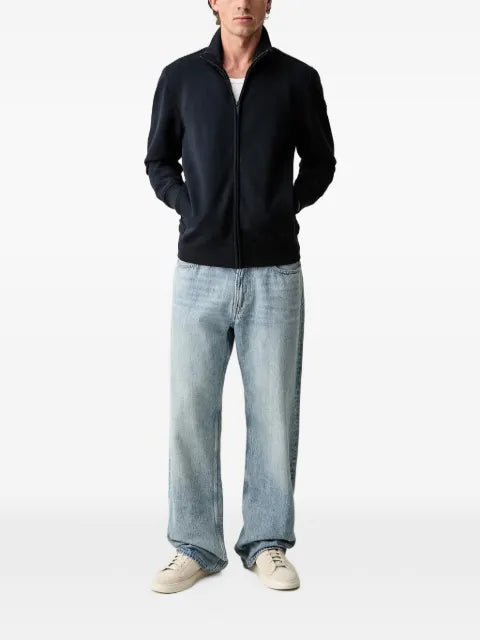 Colmar ribbed jacquard zip-up sweatshirt