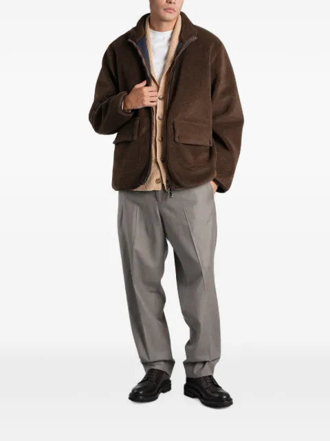 Ballantyne shawl-collar ribbed-knit cardigan