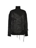 D HYGEN intarsia-knit distressed sweater