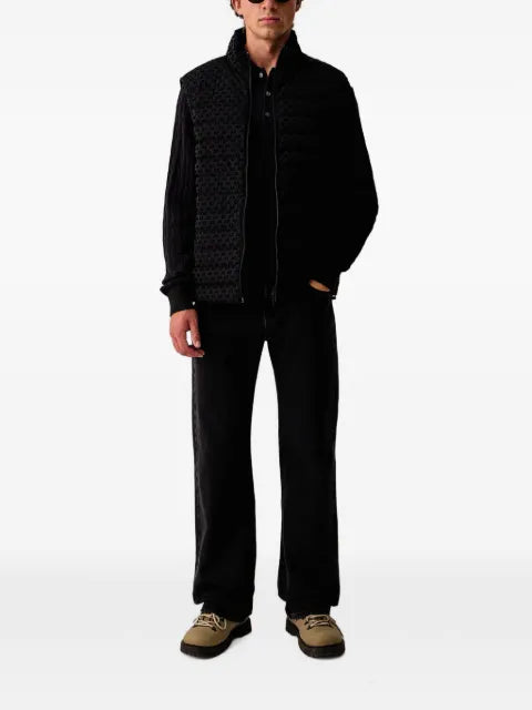 Armani Exchange all-over logo-print quilted gilet