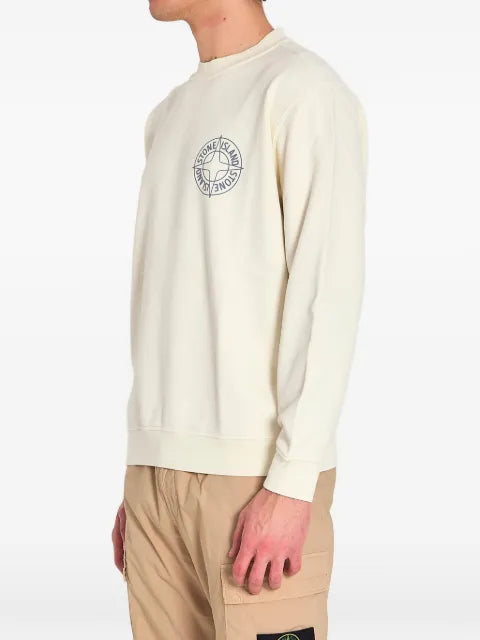Stone Island logo-print crew-neck sweater