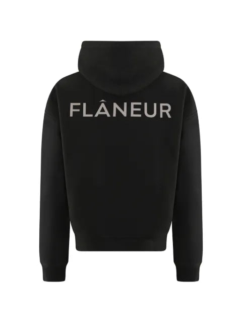 FLÂNEUR logo-print washed hoodie