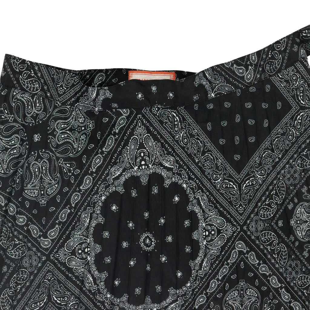 Black Bandana Pleated Skirt