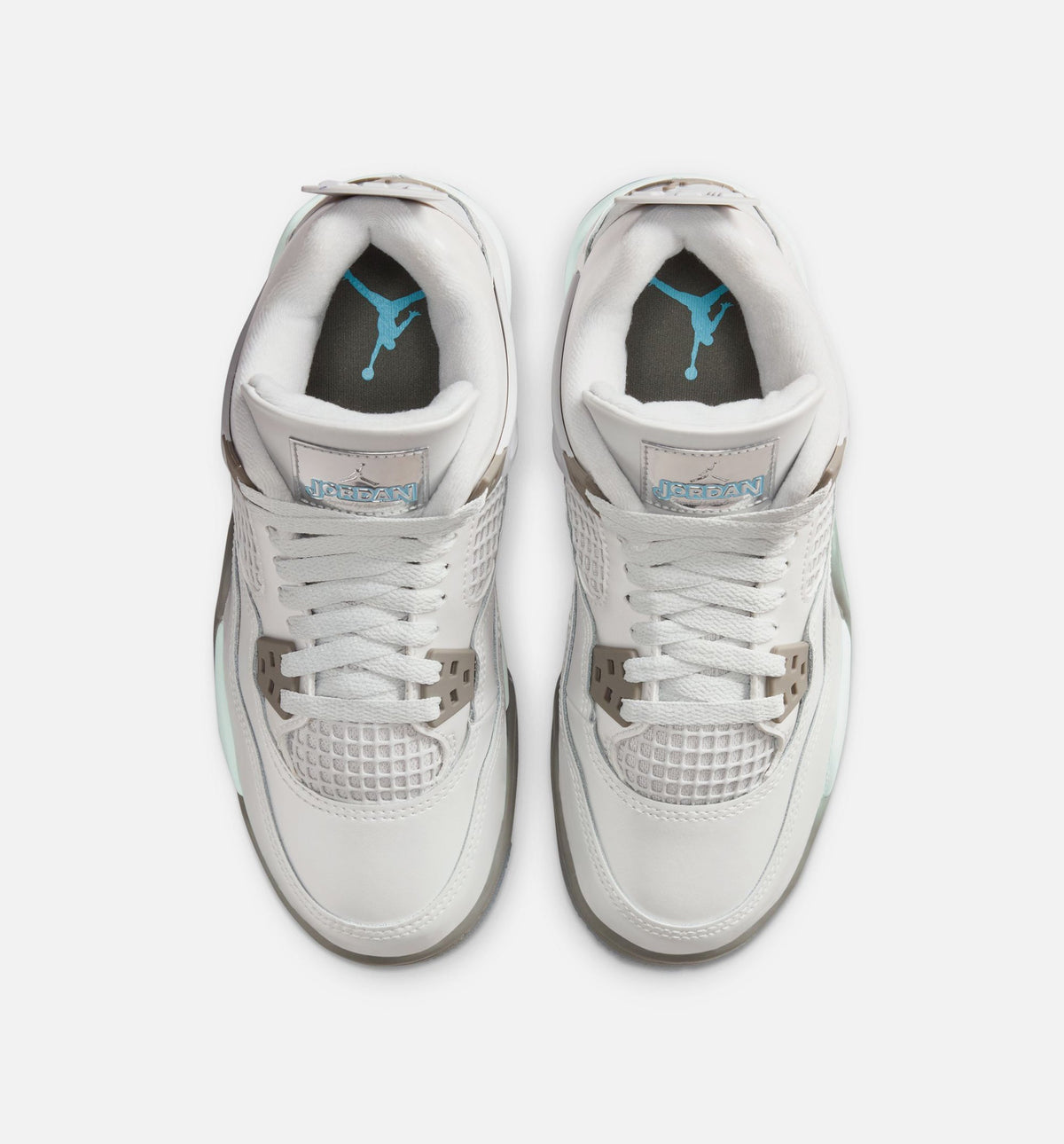 Air Jordan 4 Retro 'Blue Chill' Grade School Lifestyle Shoes | Photon Dust / Blue Chill / Flat Pewter / White / Blue Tint