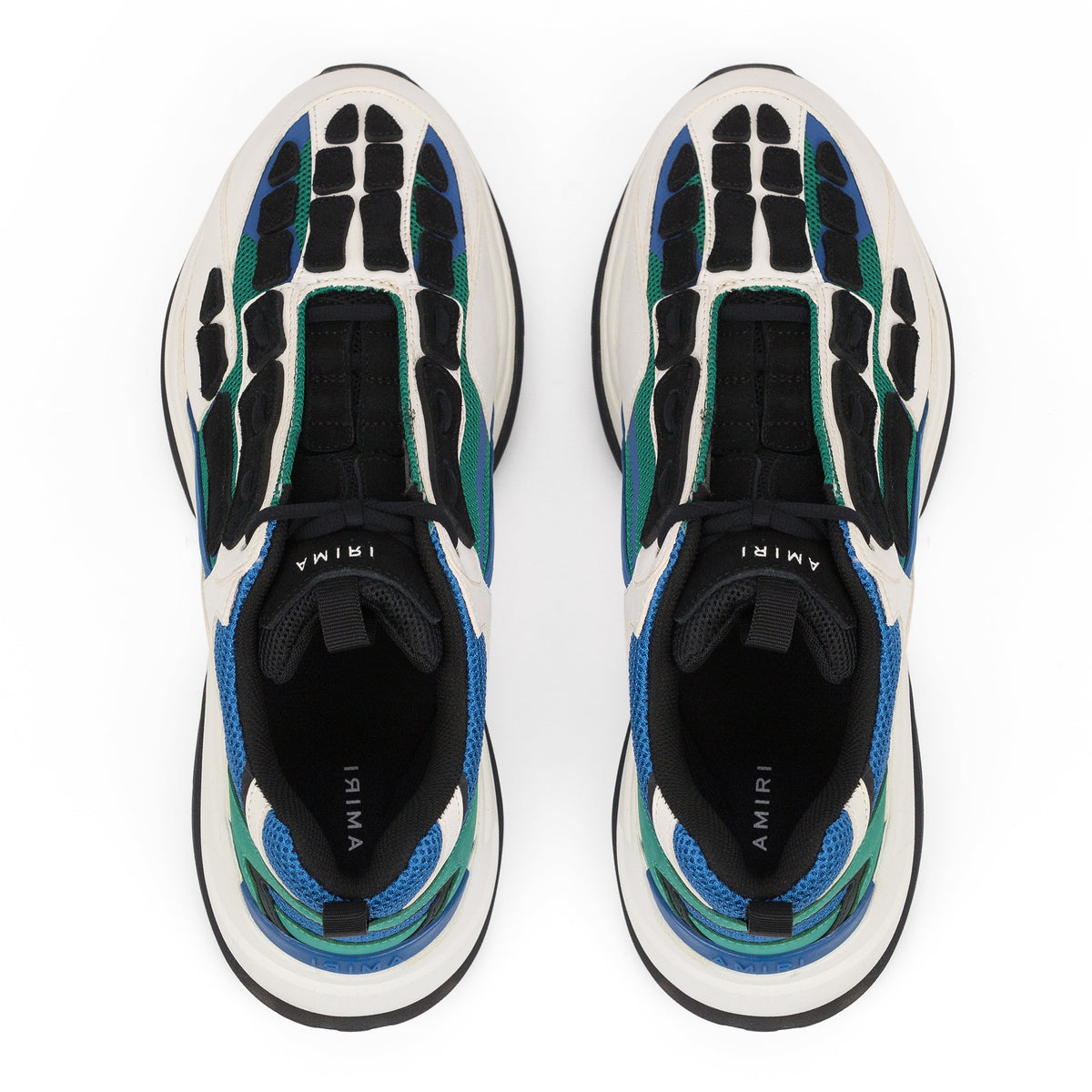 Black/Teal Bone Runner Sneakers