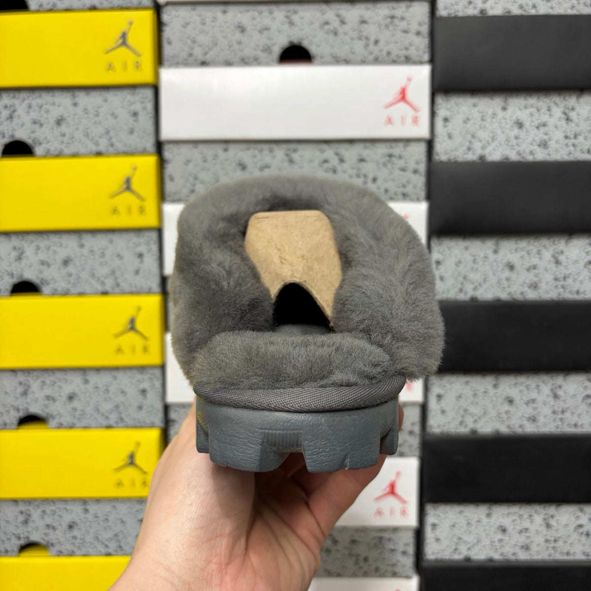 UGG Classic Shearling Clog – Open-Back Suede Mule with Tonal Grey Shearling Upper & Chunky Lug Sole in Slate Grey
